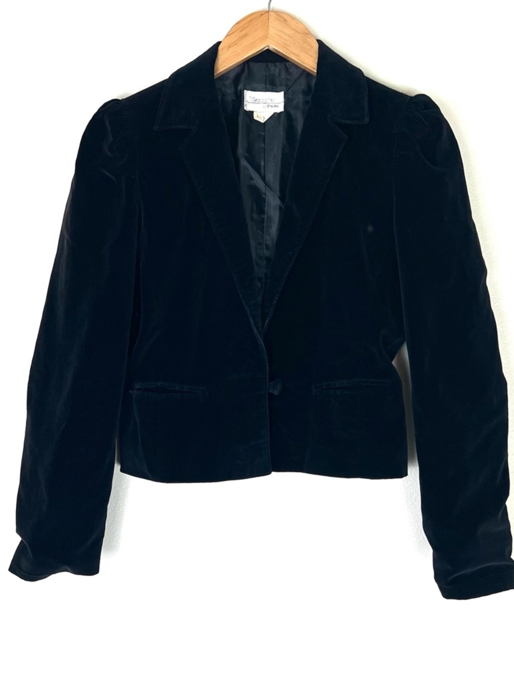 Vintage Viewpoint by Brooks Velvet Riding Jacket, Cropped Button Pockets Small